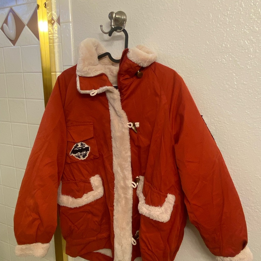 Red Jacket with White Trim